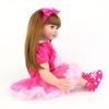 BZDOLL Newborn 60cm 24 Inch Reborn Baby Doll Cloth Body Soft Vinyl Lovely Princess Girl Play House Toy
