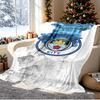 Manchester City FC Pattern Blanket for Home Decoration, Bed, Sofa, Car Travel, Camping, Suitable for All Seasons, Birthday Christmas Gift