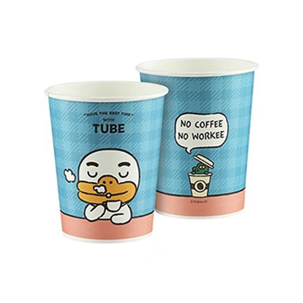 Kakao Friends Ryan Cafe Pappbecher Ryan 285ml x 50p + Apeach 285ml x 25p + Tube 285ml x 25p Set, 1 Set, Koreas bester Charakter