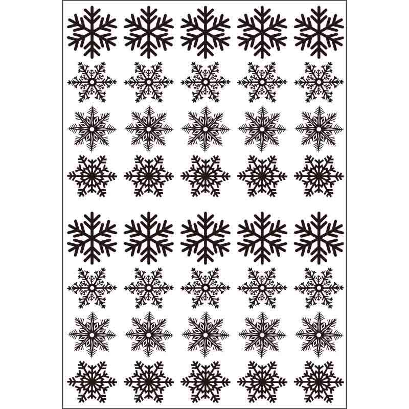 Removable Christmas Snowflake Window Stickers - Static Decals for Holiday Decoration