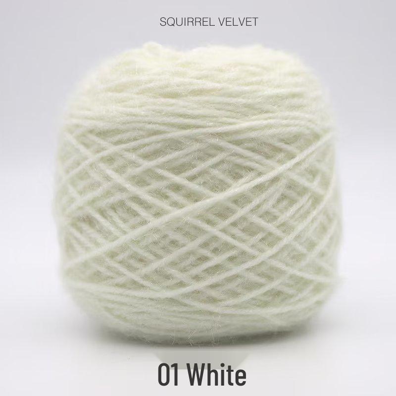 

Squirrel Plush Yarn: 3 Large Balls for DIY Knitting of Scarves, Hats & Sweaters. Bright Silk Finish.