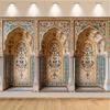 The Sultan's Choice Moroccan Court-style Retro Photography Background - Polyester the Perfect Choice for Birthday Parties