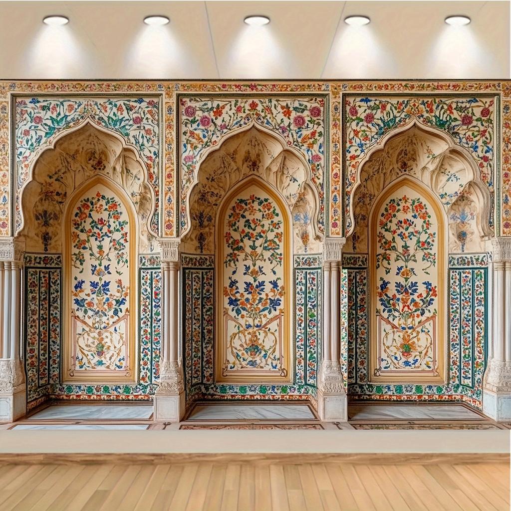 The Sultan's Choice Moroccan Court-style Retro Photography Background - Polyester the Perfect Choice for Birthday Parties