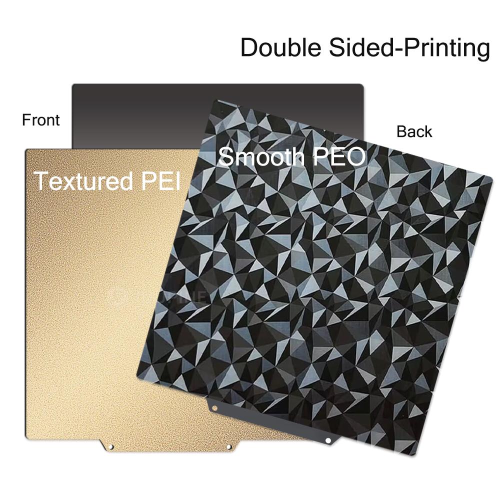 Double Sided H1H Textured PEI 330x330 Sheet Spring Steel 330mm Build Plate Flexible Print Bed for QIDI X-Max 3