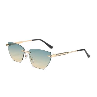 New Luxury Frameless Gradient Square Fashion Sunglasses UV400 for Women Men Casual Street Style