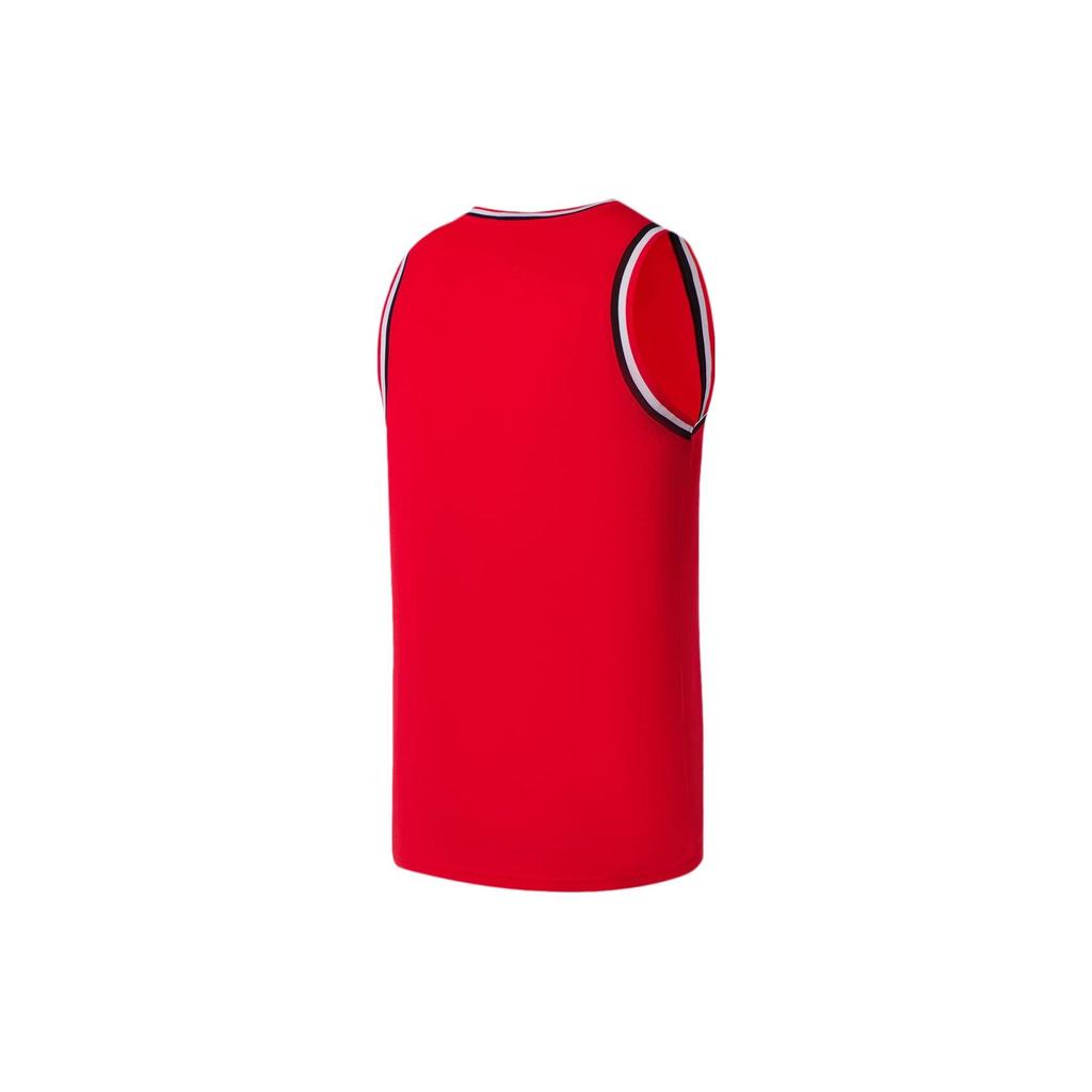 Li Ning Logo Printed Striped Round Neck Vest And Shorts Basketball Set Men Sportswear AATS003-2