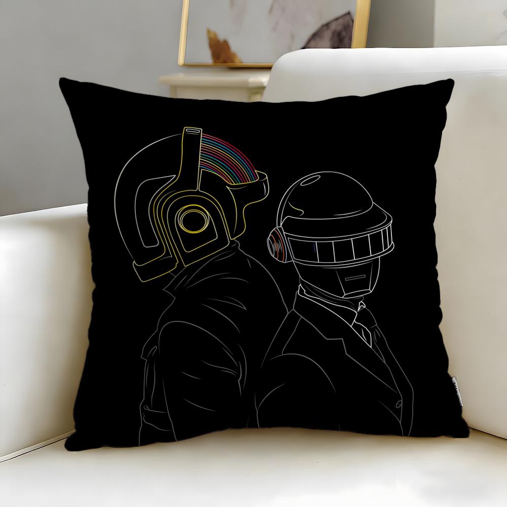 Klassische Band Daft Punk Kissenbezug Weich & Leicht zu Waschen – Vielseitig für Sofa, Bett, Reise und Büro