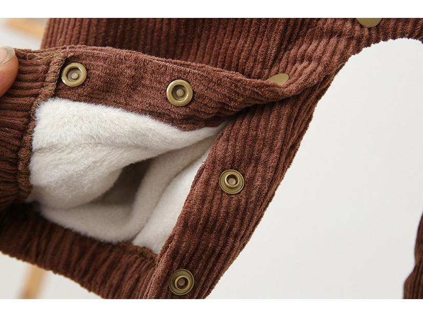 Winter Koreanischer Stil Cord Fleecegefütterte Cartoon Overalls für 0-3 Jahre