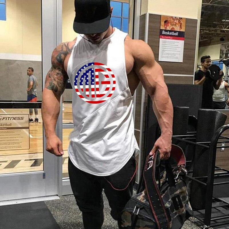 Muscleguys Sports Casual Printing Mens Tank Tops Fashion Bodybuilding Muscle Sleeveless T-shirt  Men's Comfortable Breathable Tranning Vest