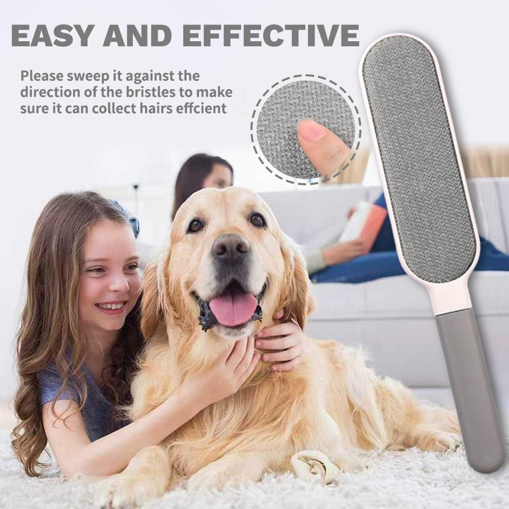 Double-Sided Pet Hair Remover, Pet Hair Tools Manual Electrostatic Sticky Lint Brush, for Cat, Clothing, Sofa, Furniture Clean