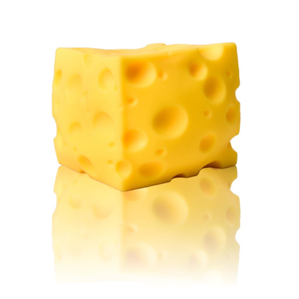 1/2Pcs Cheese Cube Stress Ball Reusable Cheese Shapeable Squeeze Ball Non-Bounce Stress Relief Squeezer Toy Gift for Friends