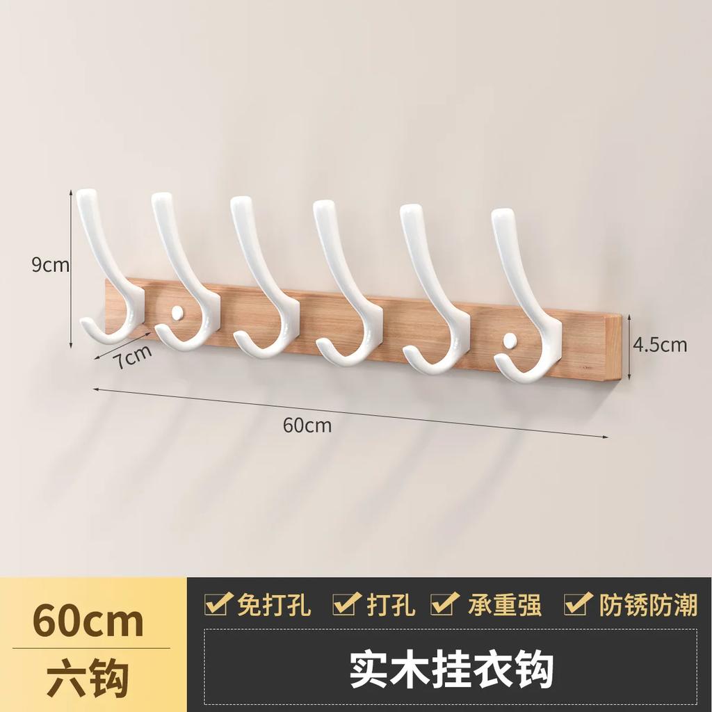 Houten Kapstok MuurhakenMuurhaken voor Keuken Badkamer Hal Handdoek Sleutel Accessoires Creatieve Decoratieve Muuropberg