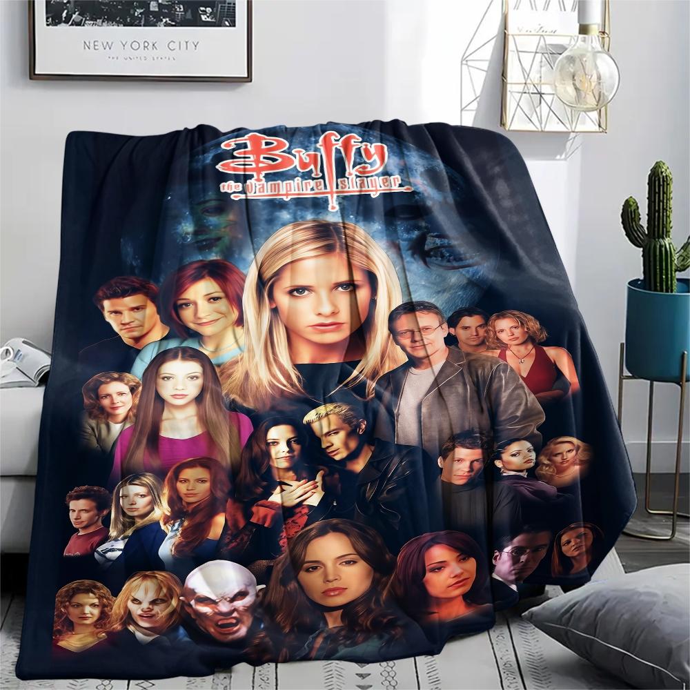 Buffy the Vampire Slayer,pattern Flannel Blanket, High Quality Comfortable for All Seasons, Home Decor, Warmth and Comfort, Perfect for Gifts.