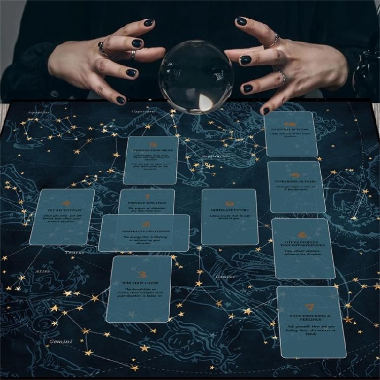 Divinations Tablecloth Reading Card Astrologys Tarots Cards Tablecloth Altars Cloth Divinations Board Game Accessories