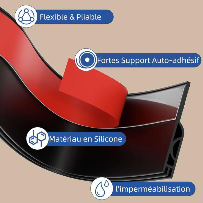 Bas de porte isolant - AIMOONSA - 100 cm - Silicone - Auto-adhésif - Isolation thermique