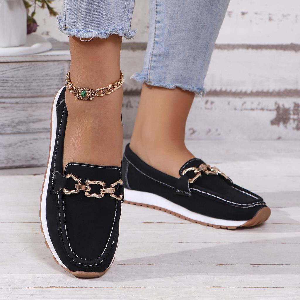 Fashion Ladies Shoes 2025 New Slip On Women's Flats Autumn Round Toe Solid Solft Sole Casual Flat Comfortable Loafers Zapatillas Mujer