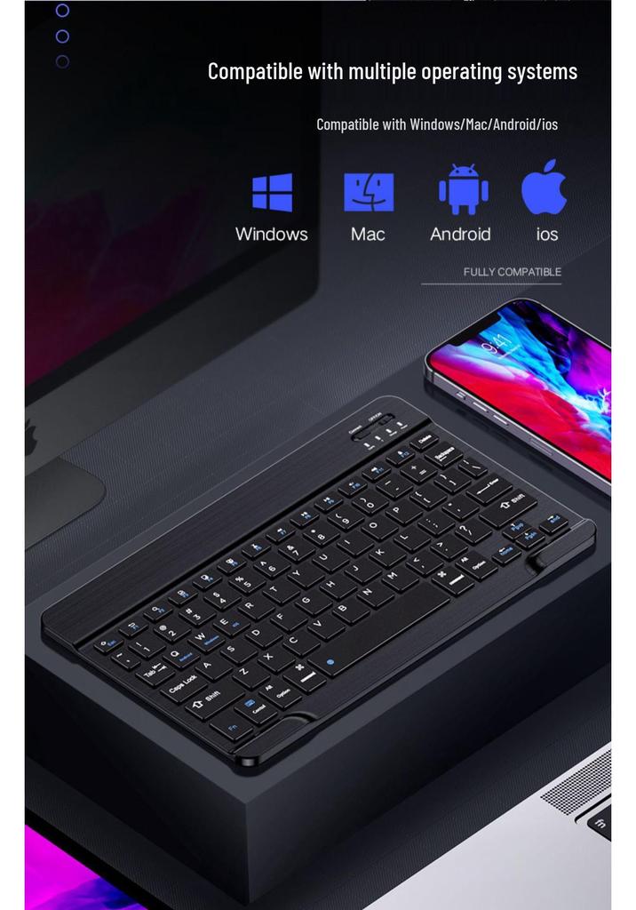 Rechargeable Wireless Bluetooth Keyboard & Mouse Set for iPad, Xiaomi, Huawei Tablets & Phones