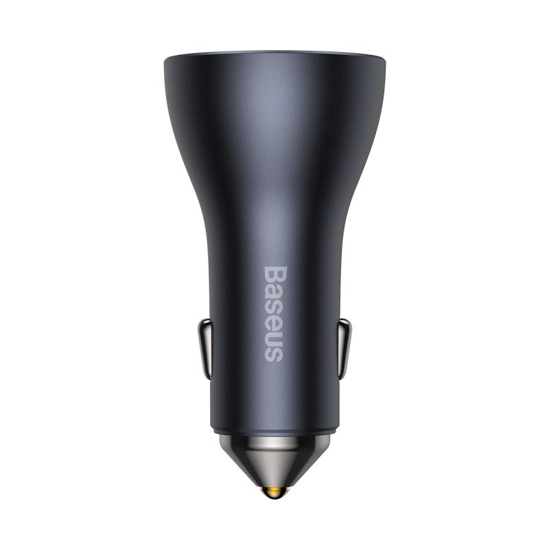 Baseus Golden Contactor Pro Triple Fast Charger 65W Dual Type-C + USB Car Charger