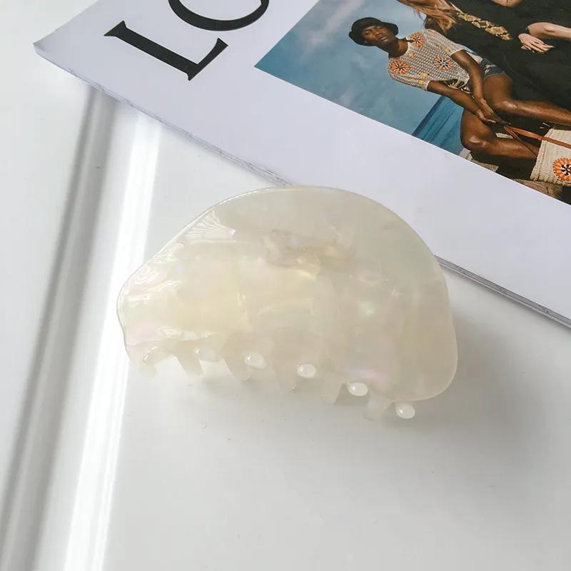 Acetate Hair Claw Medium Size Colorful Grid Plaid Stripe Hair Clip Shark Clips Girls Women Hair Accessories
