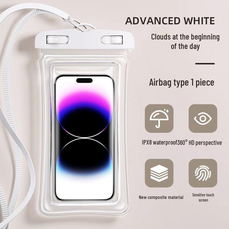 Waterproof HD Clear Mobile Phone Case: Touch-Screen, Airbag Protection for Swimming, Hot Springs, and Rafting