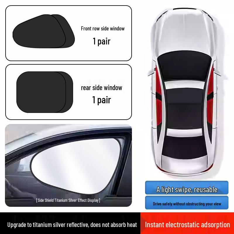 Car Side Window Electrostatic Sun Shade & Heat Insulation Film
