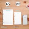 A5 A6 Blue To Do/Weekly/Monthly/Grid Refill Loose-leaf Binder Inside Page  Agenda School Stationery