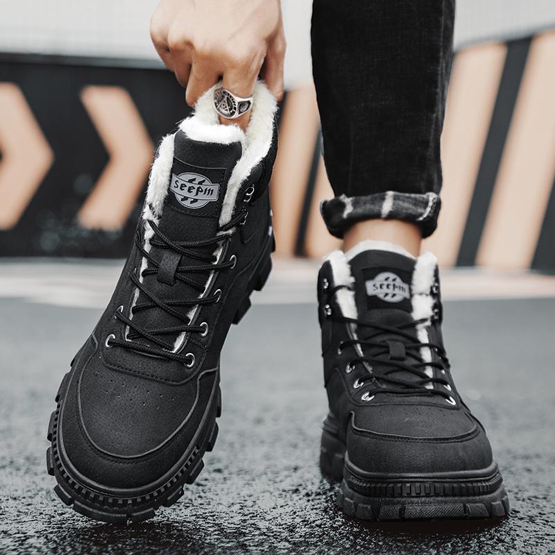 Мужская амортизирующая противоскользящая износостойкая модная хлопковая обувь со средним — фото 20