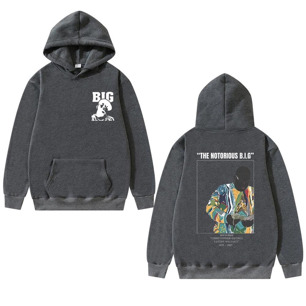 Hot Sale The Notorious Big Hoodie Biggie Smalls Double Sided Print Pullover Men Women Fashion Hip Hop Oversized Hooded Tracksuit