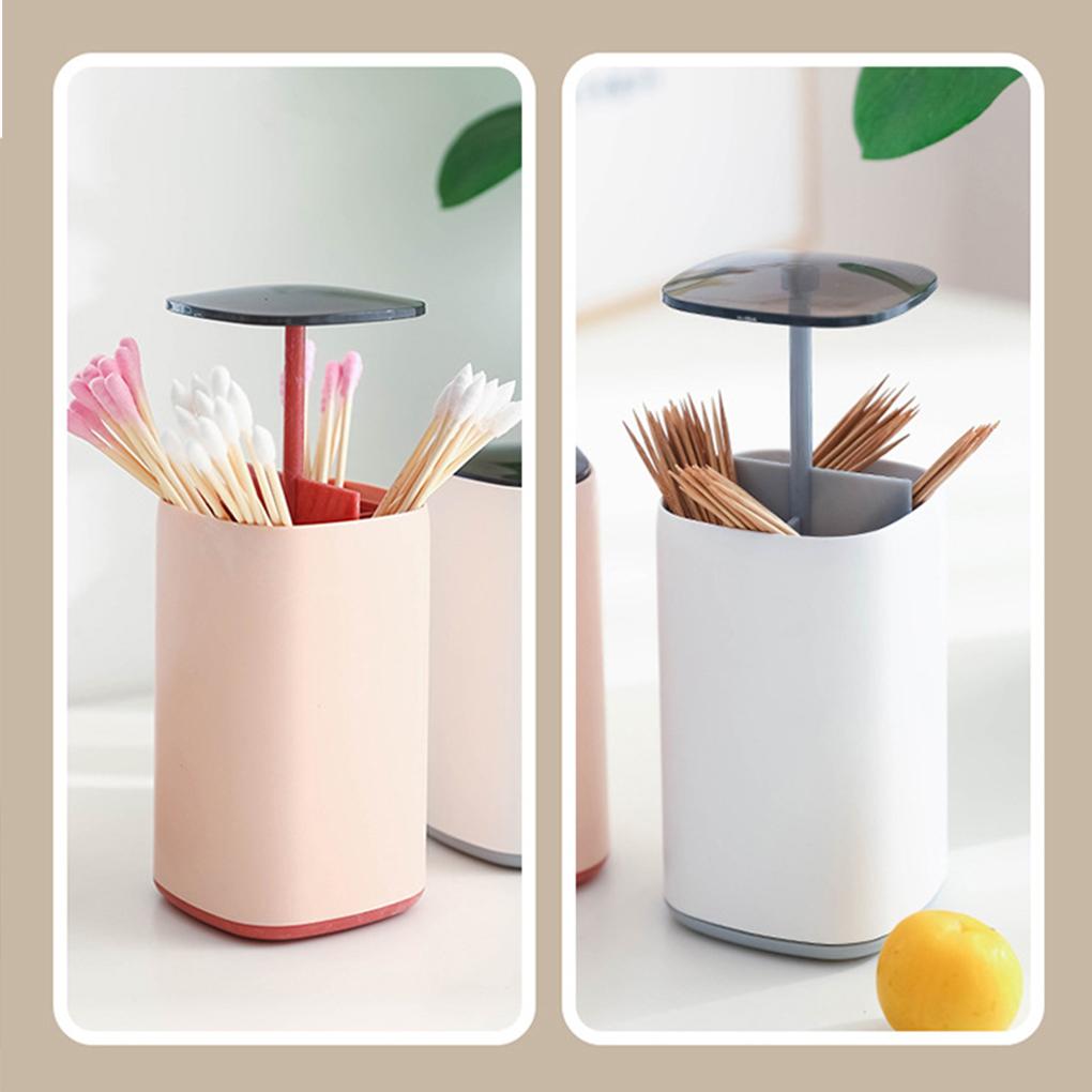 Toothpick Box Home Supplies Storage Case Multicolored Automatic Wheat Multifunctional Compact Size Toothpicks Holder