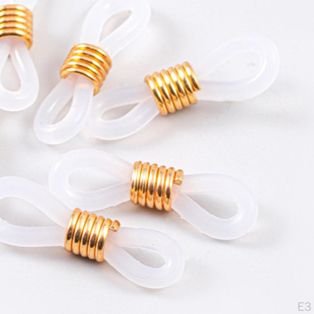 50 Metal Ends Loops Connector Retainer Holder for