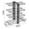 5th/8th Floor Pots Pans Organizer for Cabinet Upgraded Pots and Pans Organizer Rack for Kitchen Storage Pot Lids Organizer Rack
