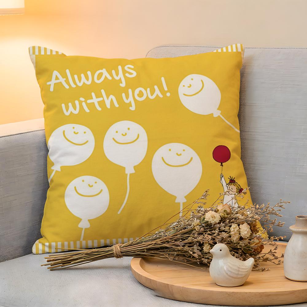 Cushion Cover  Linen  SkinFriendly Soft Decorative Case for Sofa Home Decor Cute CCoco and Wondrous Gang Pillow cover