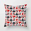 Luxury Home Decoration Pillowcase Props Hearts Square Black Heart Poker Pattern Office Sofa Car Cushion Cover