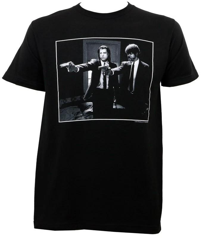 Authentic PULP FICTION Jules And Vincent Movie Scene Slim-Fit T-Shirt S NEW 4XL
