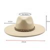 Unisex Large Brim Felt Fedora Hat For Spring Summer Autumn Winter