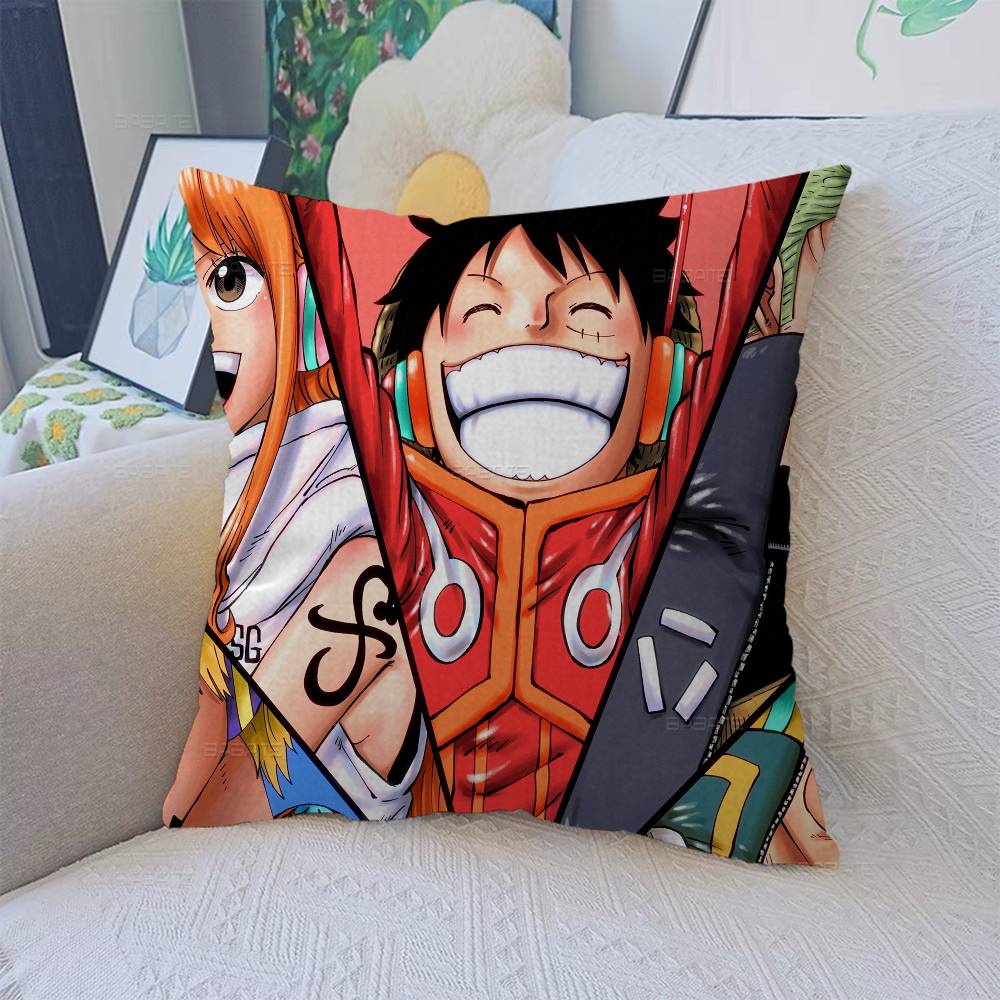 Classic Anime OONE PPIECE Office Cushion Pillowcase Car Cushion CoverXCM Lumbar Pillowcase Sofa Pillowcover