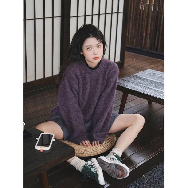 JK&JS Women's Round Neck Pullover Sweater