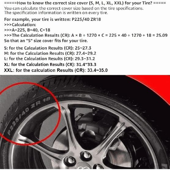 Black Spare Tire Cover, Spare Wheel Cover, for Honda CR-V, Buick Toyota Ford Mazda KIA Car SUVs, Spare Tyre Cover Protector (S: 205/70R15, 215/65R16)