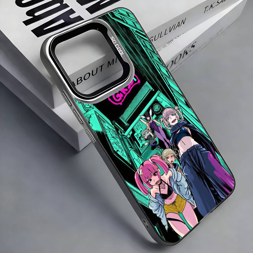 Anime H-Himiko T-Toga Phone Case For iPhone 17, 16,15,14,13,12,11 Plus,Pro Max, Colorful Silver Funda Cover