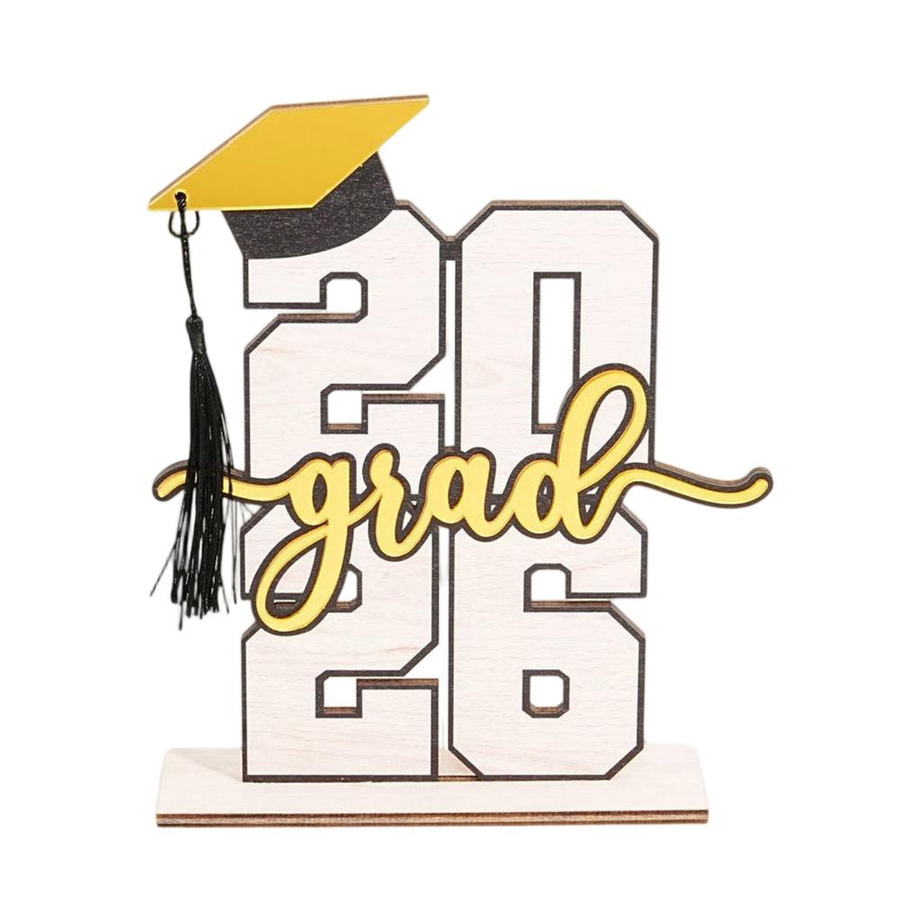 Three Dimensional 2026 Graduation Wooden Holiday Decoration Ornaments Graduation Gifts