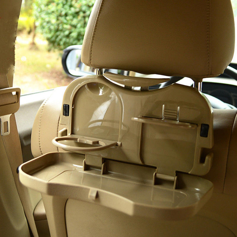 Folding Auto Car Back Seat Table Drink Food Cup Tray Holder Stand Desk
