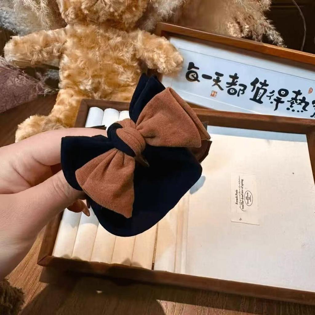 High-End French Velvet Bow Hair Tie for Women - Autumn/Winter Edition