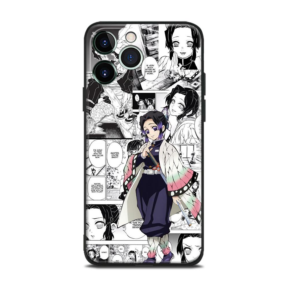 

Shinobu Kocho Kimetsu no Yaiba аниме, мягкий стеклянный чехол из ТПУ для телефона IPhone SE 6s 7 8 Plus X Xr Xs 11 12 13 Mini Pro Max Samsung iPhone XR&Glossy Glass Case