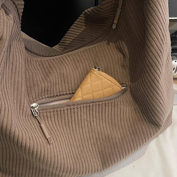 Vintage Corduroy Tote Bag Women's Shoulder Messenger Bag