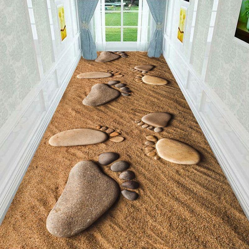 Grass Stroll Path Bridge 3D Carpet Corridor Hallway Bedroom Rug Flower Living Room Area Rug Washable Kitchen Mat Indoor Doormat