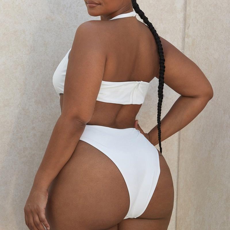 Sexy Hollow Out Swimsuit Female Halter Bathing Suit Beachwear Biquini Female Black Swimsuit Bandage Backless Swimwear Summer