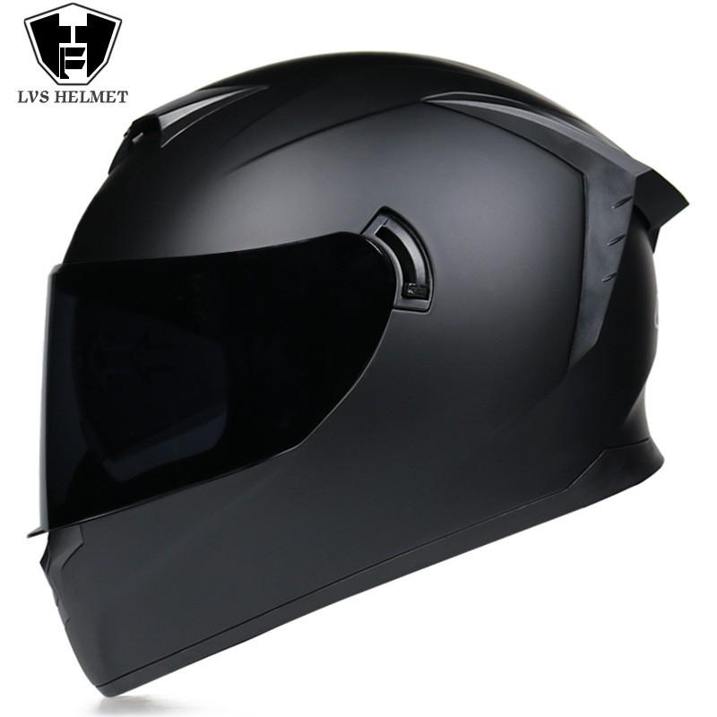 LVS Full Face Motorcycle Helmet Men Women ABS Dual Lens Winter Electric Bike Bluetooth Compatible All Season