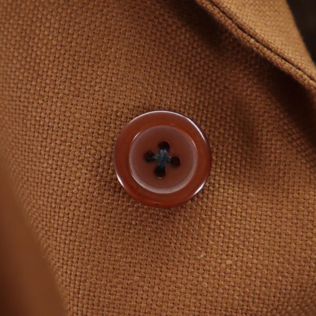 VINTAGE 70s Open color Work jacket Brown Men's Used