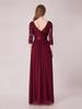 Ever-Pretty Women Plus Size A-Line Empire Waist Maxi Winter Wedding Guest Dresses