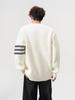 Unisex Gestreifter Lässiger Strickpullover - Winter Innen-Basisschicht, Rundhals